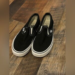 Vans Black and White Slip-On Shoes
